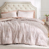 Bedsure Pink Comforter Set Queen, GentleSoft™ 3 Pieces Breathable Bow Comforter Set Women Girls with 2 Pillow Shams, Cute Queen Bedding Sets Pink Room Decor Aesthetic Bedroom Decor, 90x90 Inches Bedsure