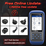 XTOOL TP150 TPMS Programming Tool, Universal TPMS Tire Sensor Relearn/Reset/Activate/XTOOL TS100 Sensor Programmer, Tire Pressure Monitor System Diagnostics Tool XTOOL