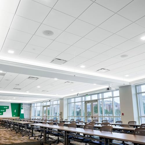 Armstrong Ceiling Tiles; 2x2 Ceiling Tiles - 12 pcs White Ceiling Tiles; Acoustic Ceilings for Suspended Ceiling Grid; Ultima Lay-in & TEGULAR 1912 Armstrong