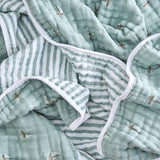 aden + anais Boutique Organic Dream Blanket, 100% Cotton Dream Blanket, Muslin Baby Blanket for Boys & Girls, Unisex Toddler Bedding, Newborn Crib Blanket, Nursery Essential, Sailing Seas aden + anais