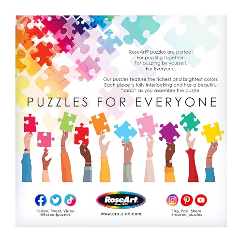 RoseArt - Stained Glass - The Long and Winding Road - 300 Adult Piece Jigsaw Puzzle for Adults RoseArt