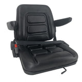 YILIKISS Universal Adjustable Forklift Seat with Safety Belt and Armrest,Adjustable Backrest Tractor Seat Replacement for Tractor Excavator, Skid Loader, Backhoe Dozer Telehandler YILIKISS
