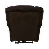 Catnapper Johnson Power Lay Flat Recliner in Brown Polyester Fabric Catnapper
