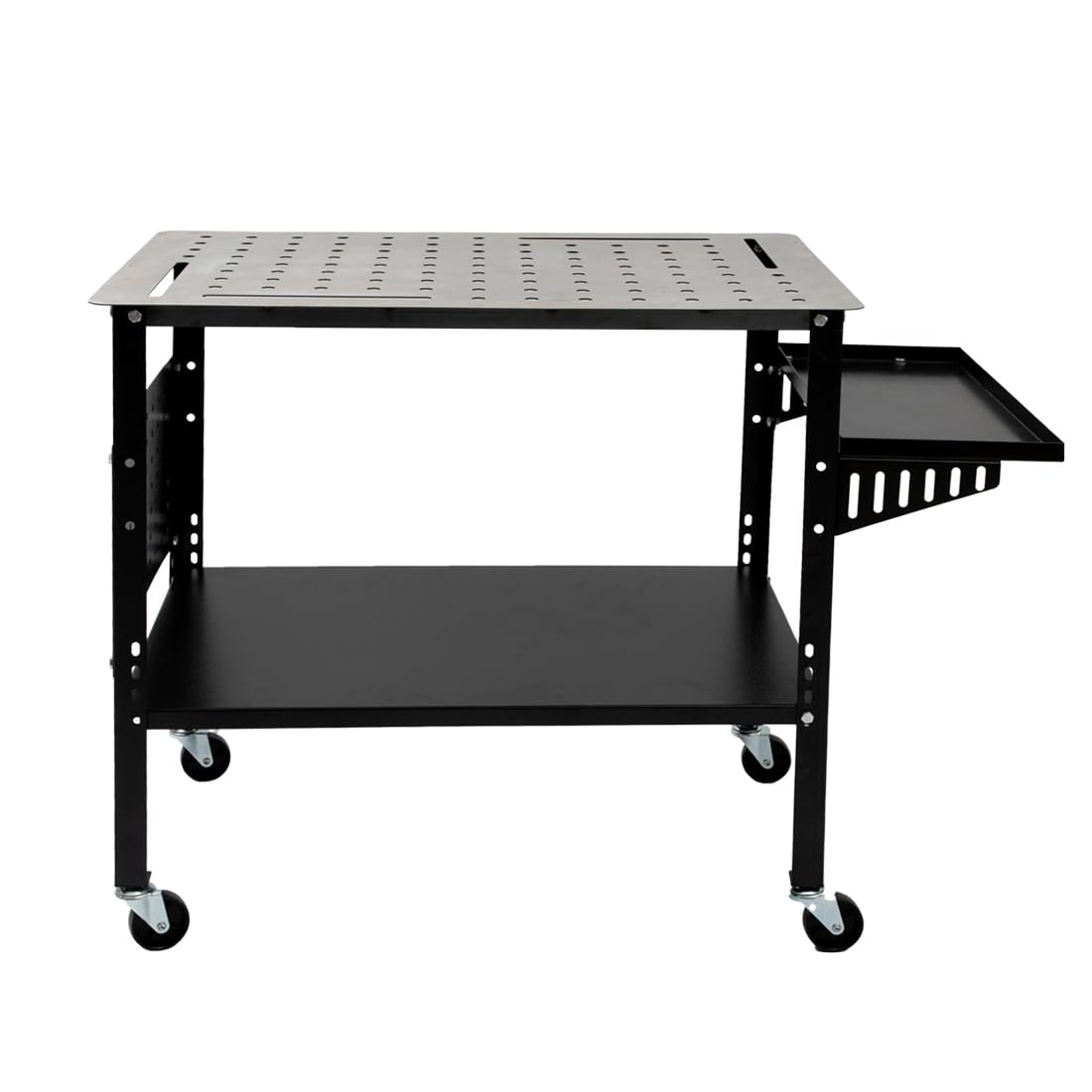 Yeeoy 36" X 24" Welding Table, 1200 lbs Load Capacity Welding Workbench Table with Wheels, Mobile Steel Welding Workstation, Welding Cart for Welding Sawing - WoodArtSupply