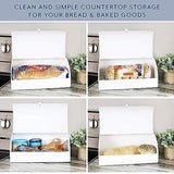 AuldHome White Bread Box; Farmhouse Vintage Enamelware Countertop Bread Bin AuldHome Design