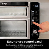 Ninja DCT451 12-in-1 Smart Double Oven with FlexDoor, Thermometer, FlavorSeal, Smart Finish, Rapid Top Convection and Air Fry Bottom , Stainless Steel (pack of 1) Ninja