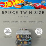 Hot Wheels Kids Bedding Super Soft Comforter and Sheet Set with Sham, 5 Piece Twin Size, (Officially Licensed Product) by Franco Franco