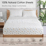 Ivellow Twin Sheets Set Kids 100% Natural Cotton Sheets Soft Breathable Durable Lightweight Crispy Percale Bed Sheets 16" Deep Pocket Excavator Car Patterned Kids Twin Bedding Dorm Essentials Ivellow