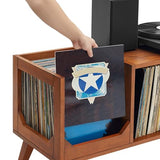 Crosley Furniture Asheville Mid-Century Modern Media Console Record Player Stand, Storage for Vinyl Records, Walnut Crosley Furniture