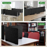 Buryeah 3 Pcs Desk Divider Desk Partition 23.6 x 47.2, 23.6 x 23.6 Stand up Freestanding Cubicle Privacy Partition Reducing Noise Visual Distraction Divider for Office Home School(Deep Gray) Buryeah