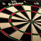 Franklin Sports Bristle Dart Board - Professional Steel Wire Dartboard - Regulation Sized 18" Inch Steel Tip Darts Board - Self Healing Sisal Dartboard for Adults Franklin Sports