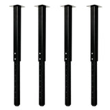 QLLY Adjustable Square Table Leg, 24-40 inch, 60-100cm, Home Office Custom DIY Table Legs, Furniture Leg Set (4, Black) QLLY