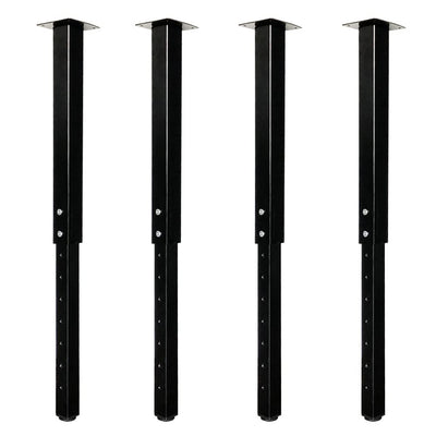 QLLY Adjustable Square Table Leg, 24-40 inch, 60-100cm, Home Office Custom DIY Table Legs, Furniture Leg Set (4, Black)