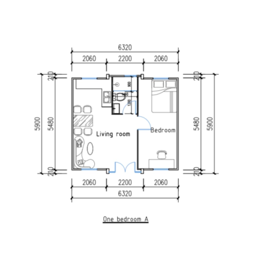 2 Bedroom 1 Bathroom Kitchen 40ft Expandable Folding Mobile Tiny Home: Prefab Houses, Container Homes, and Prefabricated Tiny Homes for Sale 100% Best in Quality