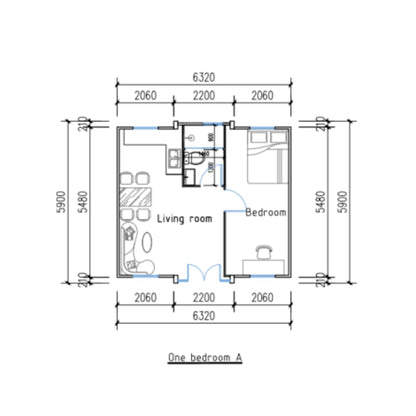 2 Bedroom 1 Bathroom Kitchen 40ft Expandable Folding Mobile Tiny Home: Prefab Houses, Container Homes, and Prefabricated Tiny Homes for Sale 100% Best in Quality