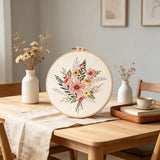 Silentsea Embroidery Kit, Floral and Nature Designs, with Hoops, Needlework Pattern Set (Flower)