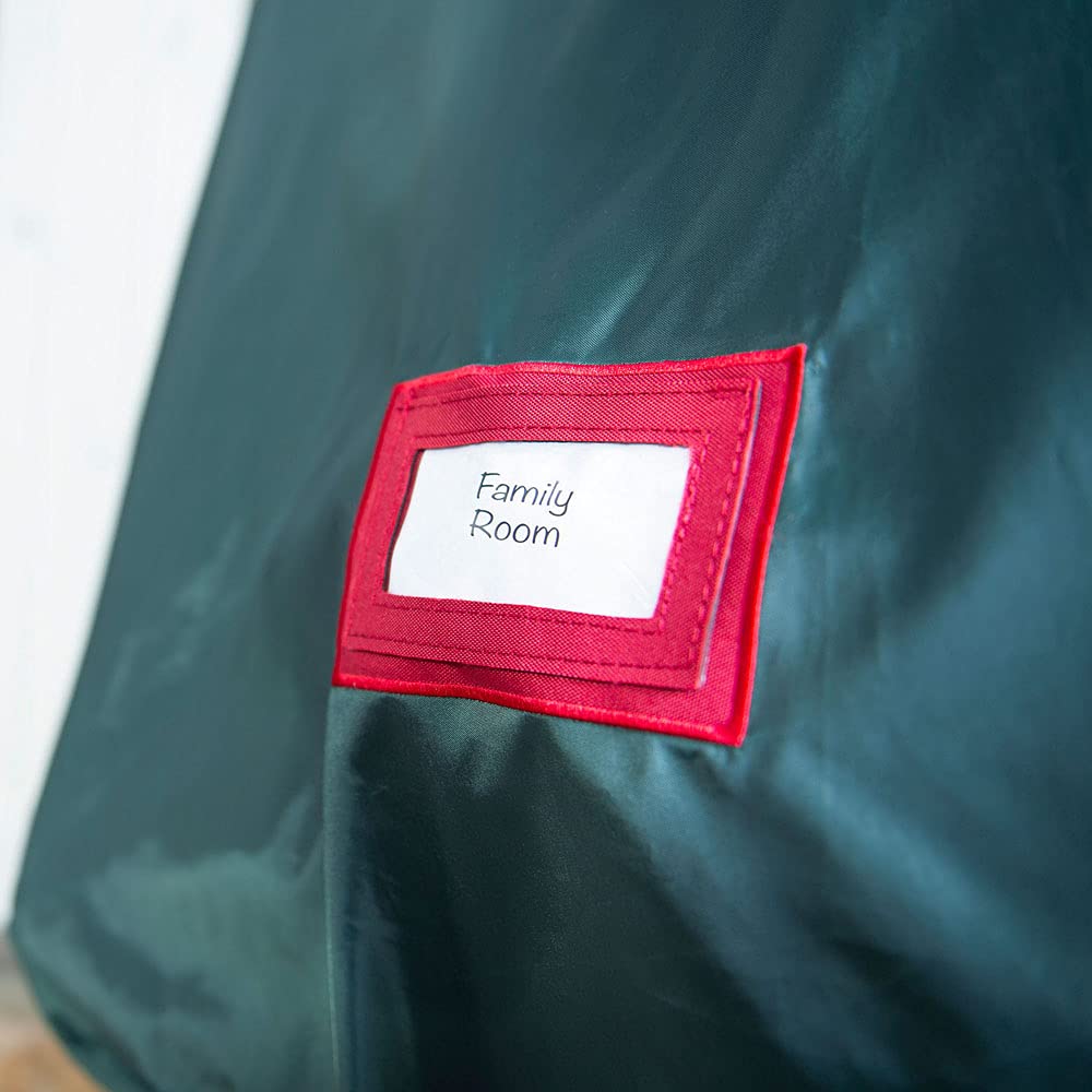 [Upright Tree Storage Bag] - 9 Foot Christmas Tree Storage Bag for Fully Decorated Artificial Trees up to 9 Feet Tall - Keep Your Fake Tree Assembled with Ornaments | Includes Rolling Tree Stand TreeKeeper