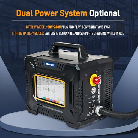 WTTTOOLS Handheld Fiber Laser Engraver 60W Laser Marking Machine MAX Portable Laser Marker Laser Engraving Machine with 150*150mm Lens Battery/AC Dual Power for Metal Non-Metal Material Class 1 0.39mW WTTTOOLS
