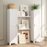 Bevivog Tall Bathroom Storage Cabinet, 67" Narrow Metal Storage Cabinets, Freestanding Tall Linen Cabinet, Slim Kitchen Pantry Cabinets with Shelves Bevivog