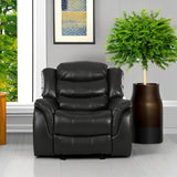 Christopher Knight Home GDFStudio Great Deal Furniture Merit Black Leather Recliner/Glider Chair GDFStudio