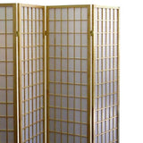 Transform Your Space with a 70" Tall 4-Panel Japanese Style Room Divider - Beautiful Natural Wood Finish! Zjjseloru