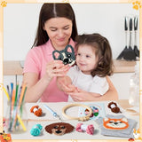 WATINC Puppy Punch Needle Coaster Kit - 6 Patterns Dog Punch Needle Embroidery Craft Kit, DIY Felting Coaster for Adults Beginners with Adhesive Yarns Fabric Felt Hoop Tools Instruction