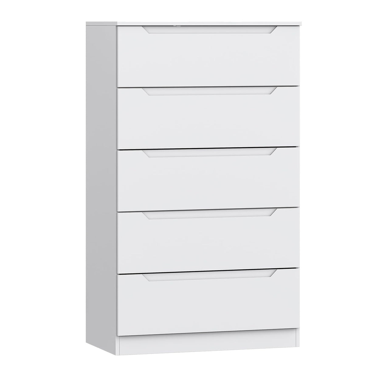 Winkalon White 5 Drawer Dresser for Bedroom, 48" H Tall Modern Chest of Drawers, Wood Storage Dresser with Deep Drawers for Living Room Hallway Entryway, White Winkalon
