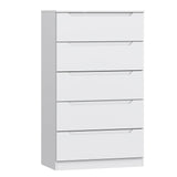 Winkalon White 5 Drawer Dresser for Bedroom, 48" H Tall Modern Chest of Drawers, Wood Storage Dresser with Deep Drawers for Living Room Hallway Entryway, White Winkalon
