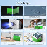WAINLUXPRO K10 5000mW Laser Engraver Machine, Mini Laser Engraving Machine for Wood Leather Silicone Paper Glass Acrylic Cloth, Grabadora Láser, Engraver Laser Class1 WAINLUXPRO
