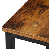 SUPER DEAL Counter Height Bar Stools Set of 2 for Kitchen, 26 Inches Industrial Backless Metal BarStools with Wood Top, Rustic Brown SUPER DEAL