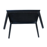 International Concepts Solid Wood Dining Table with Shaker Legs, 48 by 30 by 30-Inch, Black IC International Concepts