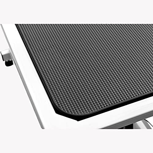 mydearpet Electric Dog Pet Grooming Table for Large Dogs, Heavy Duty X Lift Pet Grooming Table, Height Adjustable with Double Arms and Non-Slip Rubber Tabletop, 50''/White mydearpet