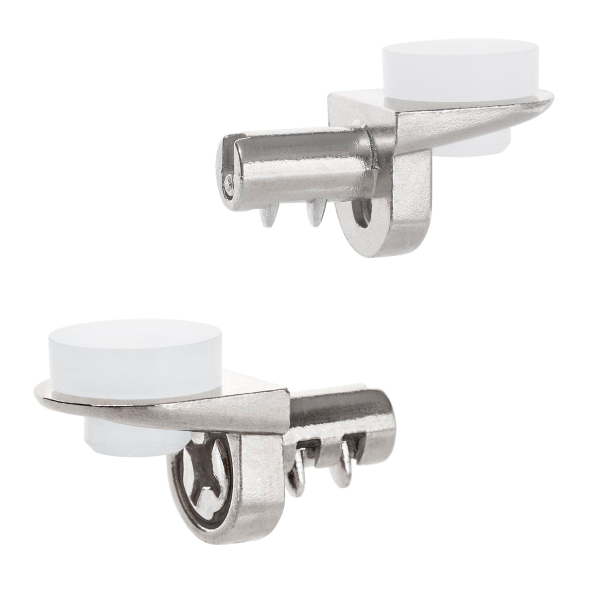 Keenkee 20PCS 1/5 Inch 5mm Metal Shelf Pegs Pins Clips Replacement Kitchen Cabinet Shelves Support Holders for Bookshelf Bookcase Cupboard Adjustable Wood Glass Shelving Hold Nickel keenkee