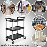 Jubilee 3-Tier Utility Service Cart with Wheels, 31.5" x 37.5" Jubilee