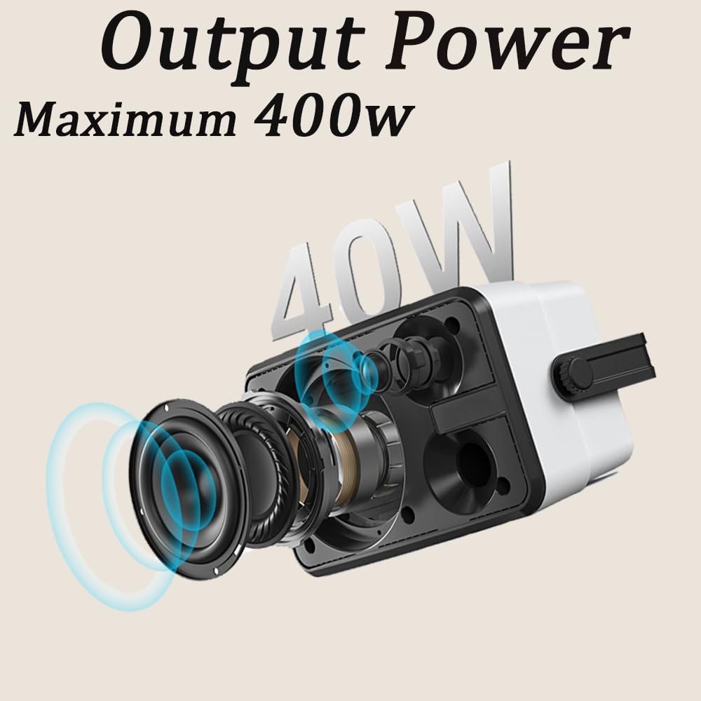 MWAU Outdoor Bluetooth Speakers 400w for Garage,Patio,Porch,Gazebo,Soffit,Entertainment Room.Wall Mount Speaker,Wireless Sync Up to 100 Speakers,IPX5 Waterproof (2 Pcs) MWAU