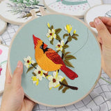 Louise Maelys 3 Sets Bird Embroidery Kits for Beginners,Adults Starter Flower Pattern Cross Stitch Kit DIY Needlepoint Kits with Embroidery Instructions