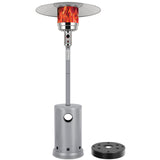 Hykolity 50,000 BTU Patio Heater with Sand Box, Table Design, Double-Layer Stainless Steel Burner, Wheels, Tip-over Protection System, Outdoor Heater for Home and Residential, Silver hykolity