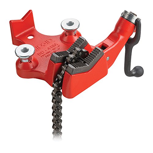 RIDGID 40195 Model BC410 Top Screw Bench Chain Vise, 1/8-inch to 4-inch Bench Vise, Small - WoodArtSupply