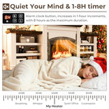 Frmobepts 72" Electric Fireplace TV Stand, Electric Fireplace with Mantel, Modern Entertainment Center with Storage, Realistic Stacked Stone Surround for Living Room Frmobepts