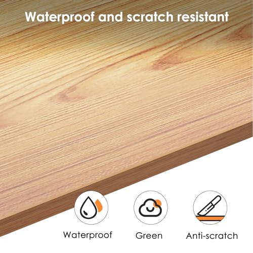 Need 63 Inch Large Computer Desk - Modern Simple Style Home Office Gaming Desk, Basic Writing Table for Study Student, Black Metal Frame, Teak Need