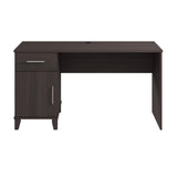 Bush Furniture Somerset 54W Office Desk with Drawer and Storage Cabinet in Storm Gray | Computer Table for Home Office Workspace Bush Business Furniture