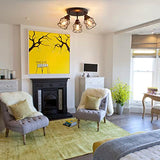 ABEAJAT Kitchen Light Fixtures, Adjustable Semi Flush Mount Ceiling Light with E26 Base, Multi-Directional Lamp for Kitchen, Hallway, Dining Room, Farmhouse, Entryway ABEAJAT