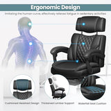 Executive Office Chair, Gaming Chairs with Footrest, Home Office Desk Chair, Ergonomic Computer Chairs with Lumbar Support, Suitable for Office and Home Use fidom