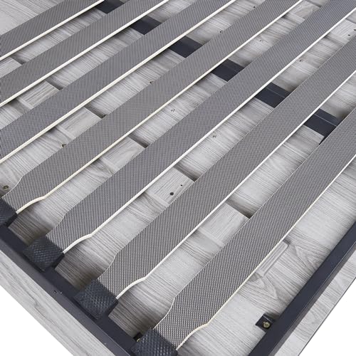 Ball & Cast Murphy Bed Full Size,Hideaway Beds Chest with Wardrobe,can be Folded,Wall Bedframe w/Wood Slat Support,No Box Spring Needed,for Bedroom Apartment,Grey Ball & Cast