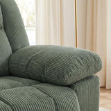 Trygoal Oversized Corduroy Recliner Chair, Manual Lazy Boy Recliner with Home Theater Seating, Breathable Living Room Reclining Chair for Adults Reading, Gaming, Relax, Green