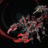 Metalkitor Scorpion 3D Metal Puzzles Kits for Adults Teens – 454 Pcs – Mechanical Assembly Models – 4 Hours to Build – Ideal for Gifts and Decorations (Red and Black)
