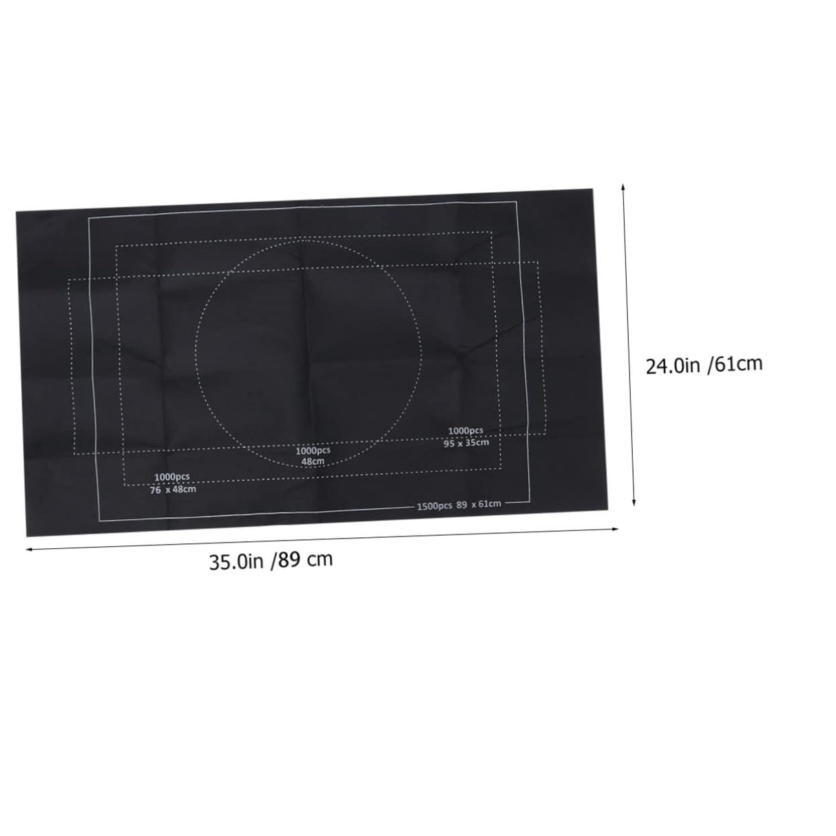 Sosoport Black Puzzle Mat Roll Up Portable Felt Play Mat for Up Inflatable Tube and Fixing Bands Storage for Jigsaw Puzzles Sosoport