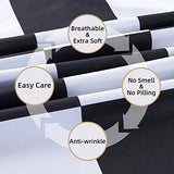 Best Season Bed Sheet Set 3 Pieces -Twin Size-Soft Durable Microfiber Bedding Sheet Set,Deep Pocket,Stain,Fade & Wrinkle Resistant (Plaid Black&White) Best Season
