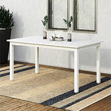 Miramar Contemporary White Washed Wood Rectangular Outdoor Dining Table CorLiving