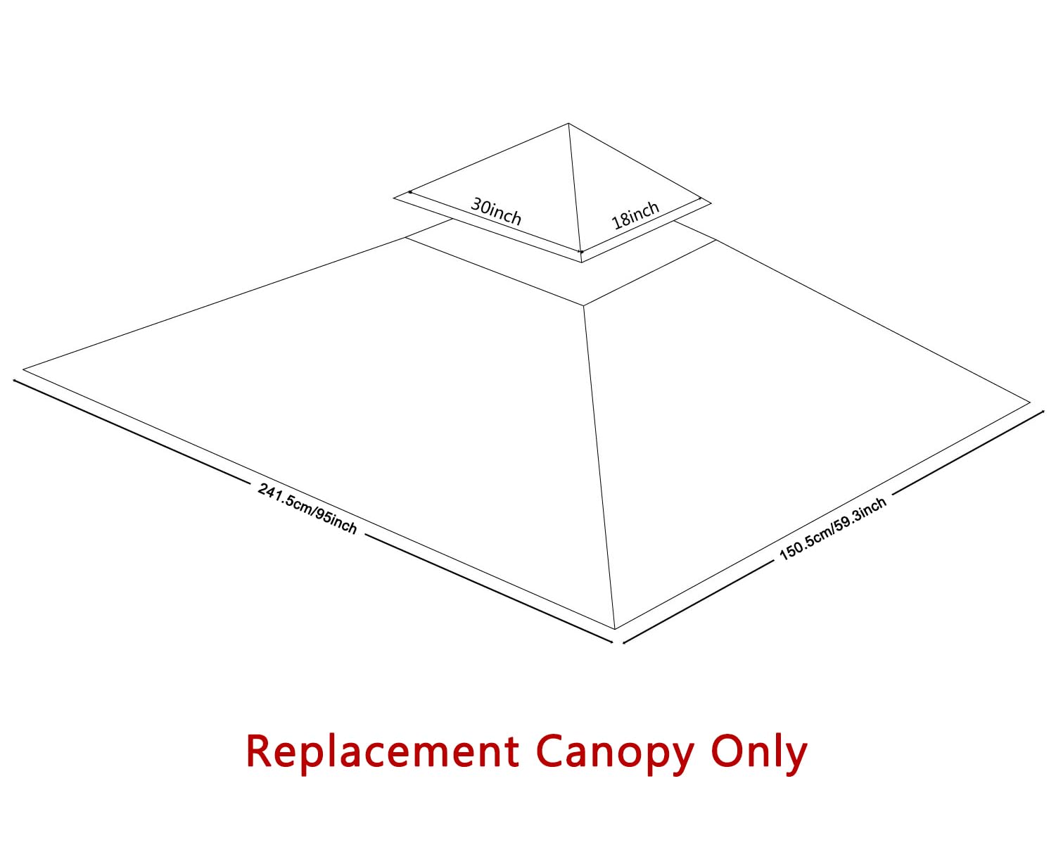 MASTERCANOPY Grill Gazebo Replacement Canopy Top for Model L-GG001PST-F (Beige) - WoodArtSupply